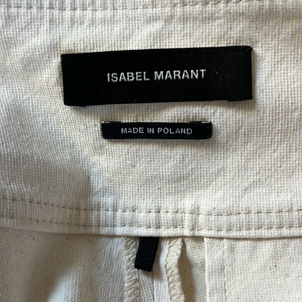 NWOT new Isabel Marant Lovida khaki stretch Cotton Pants high rise sz 38 - Picture 11 of 14
